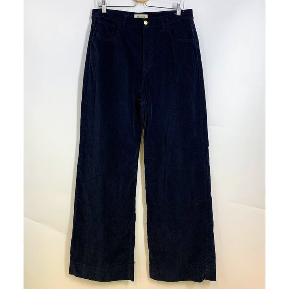 Madewell Women's Tall Super Wide-Leg High Waist Trousers in Velvet Size T31 - Picture 1 of 15